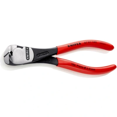 Image de KNIPEX 67 01 160 pince coupante plastifiée noire atramentisée mm