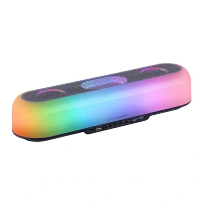 Afbeelding van MARSGAMING MSB ORB Draagbare luidspreker + 20 W soundbar, 360 Orbilight RGB verlichting, drievoudig driversysteem, Bluetooth 5.3/USB/MicroSD/AUX/FM, zwart