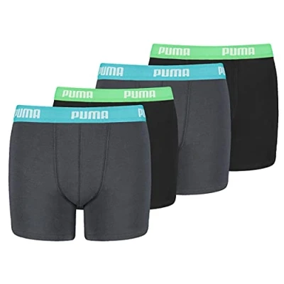 Afbeelding van Puma BOYS Basic 4 PACK Onderbroeken voor kinderen, Maat: 170 176, India ink/turquoise