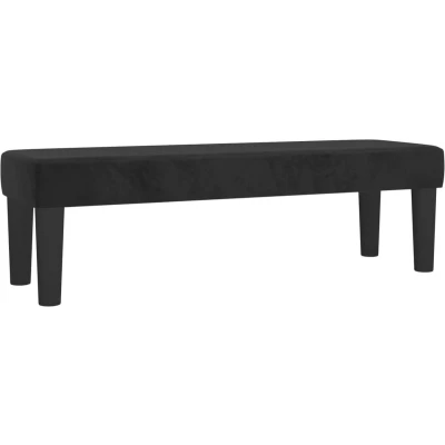 Afbeelding van vidaXL Bankje 100x30x30 cm fluweel zwart