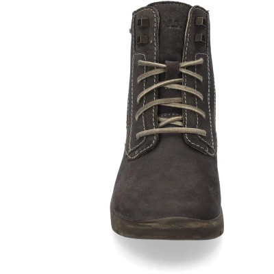 Afbeelding van Josef Seibel Conny 55 veterlaarzen voor dames, breedte G (normaal), uitneembare zool, waterdicht, Titanium