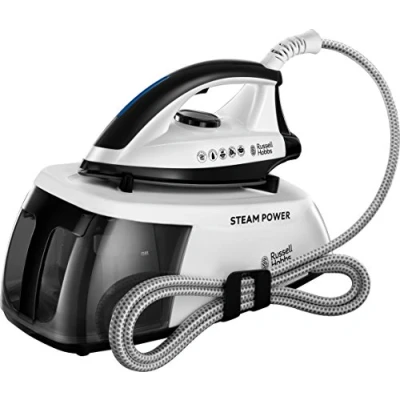 Afbeelding van Russell Hobbs 24420 56 stoomstrijkijzer station 1,3 l Roestvrijstalen zoolplaat Wit
