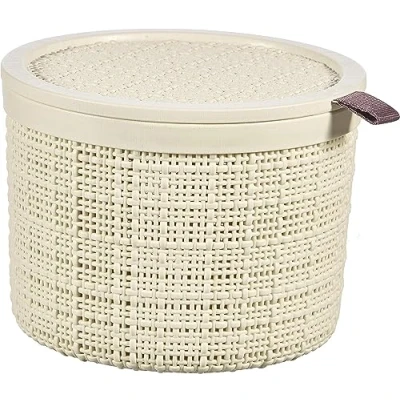 Afbeelding van Curver Jute mandje Rond 2L Offwhite