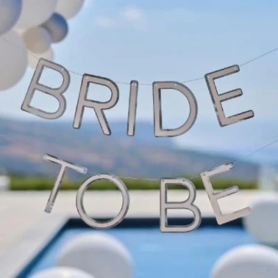 Afbeelding van Ginger Ray Letterslinger Bride To Be zilver