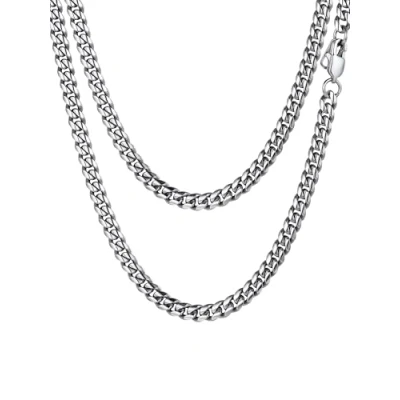 Afbeelding van PROSTEEL Halsketting voor heren, pantserketting, roestvrij staal/verguld goud/kleur zwart breedte 4,8 mm/6 mm/10 mm/14 mm 36/46/51/55/61/66/71/76 cm lang