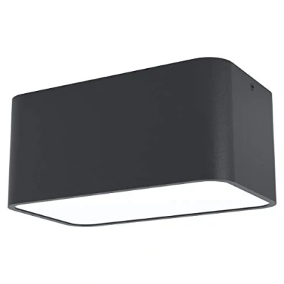 Afbeelding van EGLO Grimasola Opbouwlamp E27 24 cm Zwart/Wit