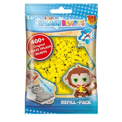 Afbeelding van CRAZE Splash Beads 11485 vervangende kralenset, geel, strijkvrij