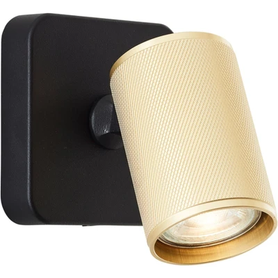 Afbeelding van Brilliant Marty Plafondspot GU10 1x5W 3000K Zwart/Goudkleurig