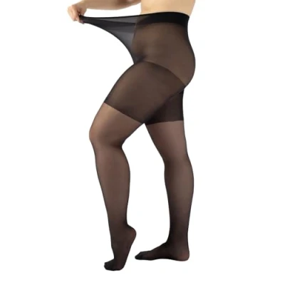 Afbeelding van CALZITALY Ondoorzichtige panty grote maten, maat curvy panty, 60 denier, L, XL, 2XL, 3XL, 4XL, Made in Italy, zwart.