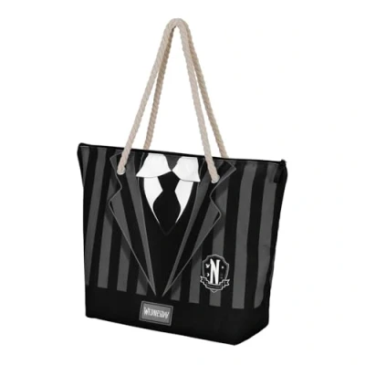 Afbeelding van Karactermania, Tas, MERCREDI Uniforme Sac de Plage &quot;52x37x17cm, Zwart