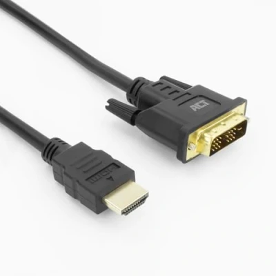 Afbeelding van ACT AK3737 HDMI A (male) DVI D Adapterkabel 4K @ 60Hz Zwart 5 meter