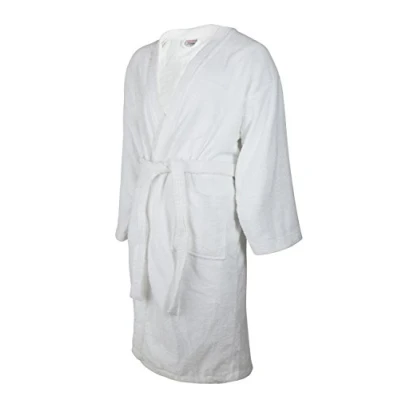 Afbeelding van Clinotest Badstof badjas kleur wit verschillende maten voor dames en heren (4XL)