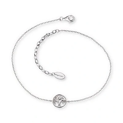 Afbeelding van Engelsrufer ERF LILTREE enkelbandje van 925 sterling zilver, één maat, One Size, zilverkleurig