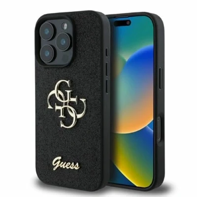 Afbeelding van Guess GUHCP16XHG4SGK iPhone 16 Pro Max 6,9&quot; zwart/zwarte hardcase Fixed Glitter Big 4G