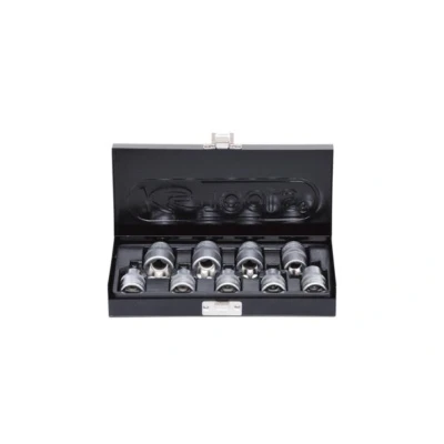 Afbeelding van KS TOOLS 911.4410 Doppenset E profiel Chroom vanadium staal 1/2 Vierkant