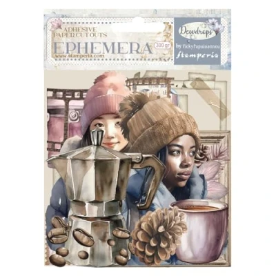 Afbeelding van Stamperia Ephemera voor scrapbooking, albums, kaarten maken, bullet journaling en meer, zelfklevende papieruitsparingen, eenvoudig aan te brengen, perfect vrije tijd,