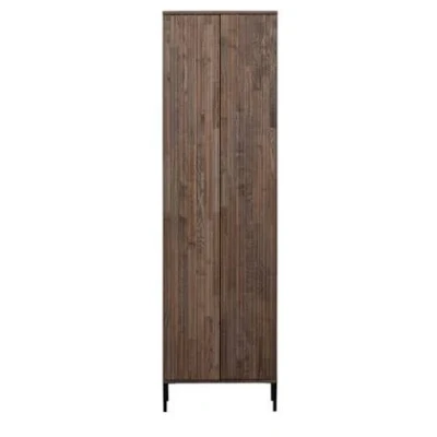 Afbeelding van WOOOD Exclusive New Gravure Hoge Opbergkast B 60 cm Essen Espresso