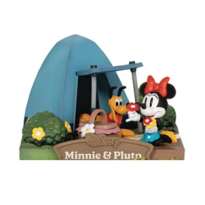 Afbeelding van Disney D Stage Campsite Series PVC Diorama Minnie Mouse &amp; Pluto 10 cm