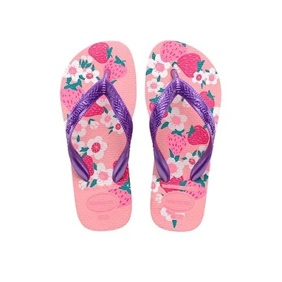 Afbeelding van Havaianas Kids Flores, teenslippers voor meisjes, Roze macaron