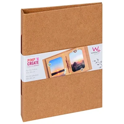 Afbeelding van Fotoalbum walther design mini 24 fotos 13x18cm verticaal kraft
