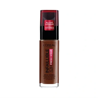 Image de L&#039;Oréal Paris Fond de Teint Fluide Infaillible 32h Fresh Wear Tous Types Peau Teinte : Ebène (392) 30 ml