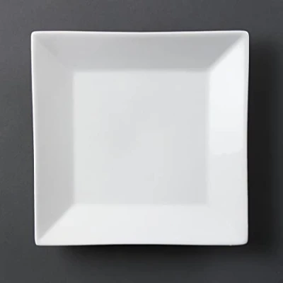 Afbeelding van Olympia Whiteware vierkant bord 25cm (6 stuks)