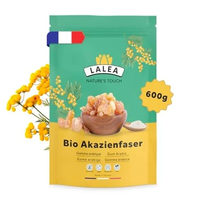 Afbeelding van biologische Arabische gompoeder, acaciagompoeder oplosbare vezels 1 kg, veganistisch en keto, glutenvrij, 90% voedingsvezels