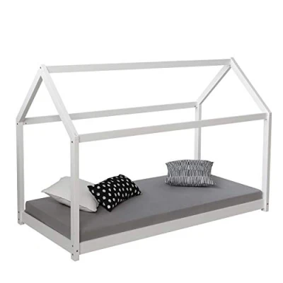 Afbeelding van Homestyle4u 1849 Kinderbed met lattenbodem 90 x 200 cm, wit, babybed