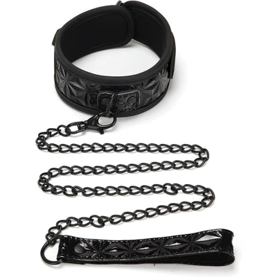 Afbeelding van Whipsmart Choker/Halsband SMART DIAMOND COLLAR AND LEASH Zwart