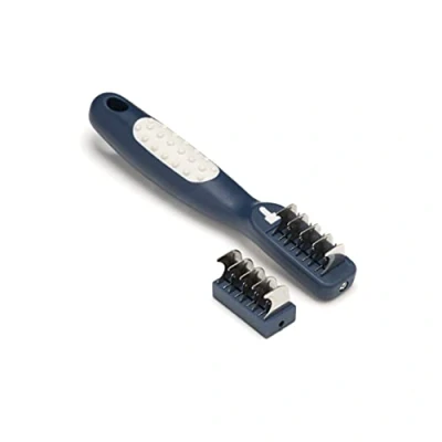 Image de Mikki Doodles Outil de toilettage pour chien, lames micro dentelées traitées thermiquement, utilisation main gauche et droite, caniche croisé, taille unique