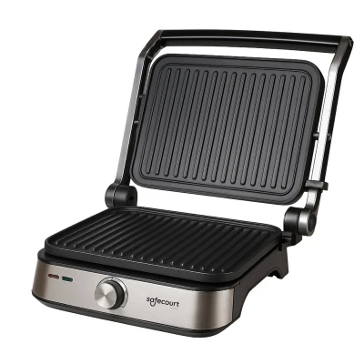 Afbeelding van Safecourt Kitchen Contactgrill compact CG200 Tosti apparaat Grill Uitneembare platen