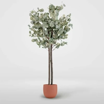 Afbeelding van Boomstructuur Home ESPRIT Polyester Hout Cement Eucalyptus 90 x 180 cm
