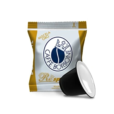 Image de Caffè Borbone café Respresso, Mélange Or 100 Capsules Compatibles avec les Machines à usage domestique Nespresso*