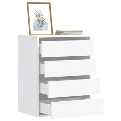 Image de vidaXL Commode d&#039;angle blanc 60x41x76 cm bois d&#039;ingénierie852870