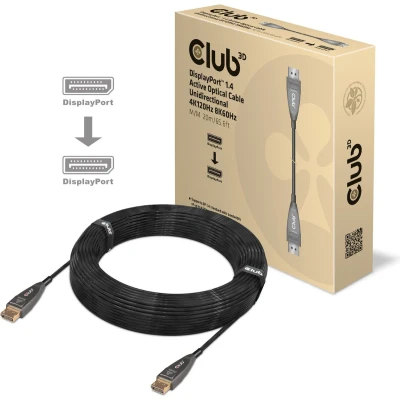 Afbeelding van DISPLAYPORT 1.4 ACTIVE OPTICAL CABLE UNIDIRECTIONAL MALE / 20 METERS/65.62FT .8K @60HZ
