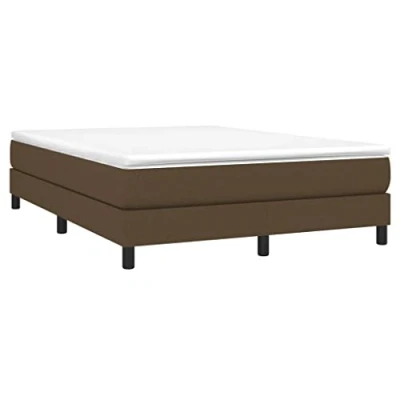 Afbeelding van Boxspringframe stof donkerbruin 140x200 cm