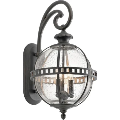 Afbeelding van Kichler LED Wand Buitenlamp Halleron 3X E14 Max 40W IP44 Dimbaar Londonderry