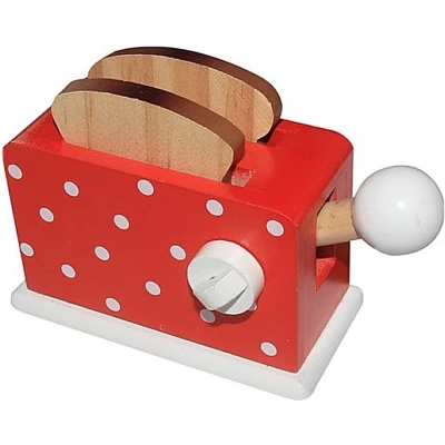 Afbeelding van Simply For Kids Houten Broodrooster + Brood Rood