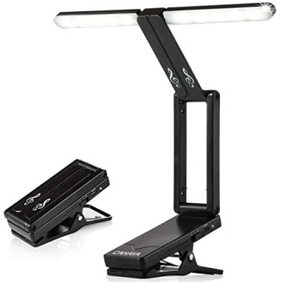 Afbeelding van CAHAYA CY0240 Led muziekstandaard, oplaadbaar, draagbaar, opvouwbaar, met 2 helderheidsmodi, oogbescherming, USB kabel, zwart