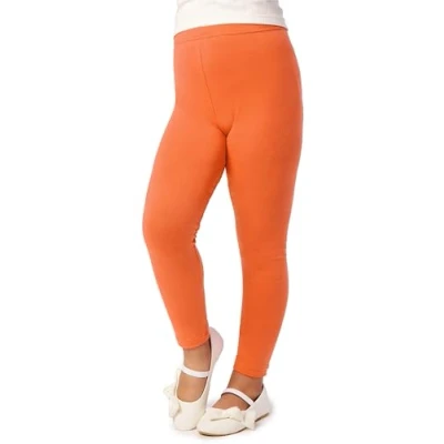 Afbeelding van Merry Style MS MS10 130 LE Meisjes Lang Leggings Sport Vrijetijdsbroek Viscose Sporbroek Yogabroek Oranje 140
