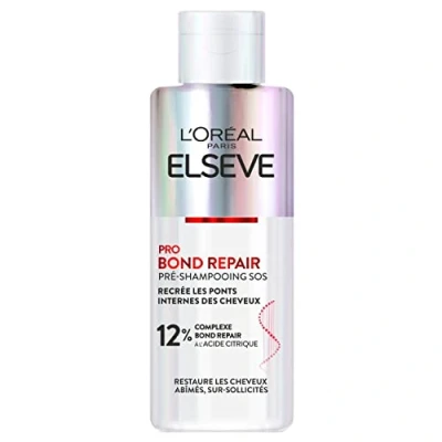 Image de LORCG L&#039;Oréal Paris Pré Shampooing Réparateur SOS pour Cheveux Abîmés &amp; Sur Sollicités Complexe à l&#039;Acide Citrique Protocole de Soin Capillaire Elseve Pro Bond Repair 200 ml