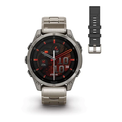 Afbeelding van Garmin heren Fenix 8 smartwatch 47 mm in de kleur Antraciet