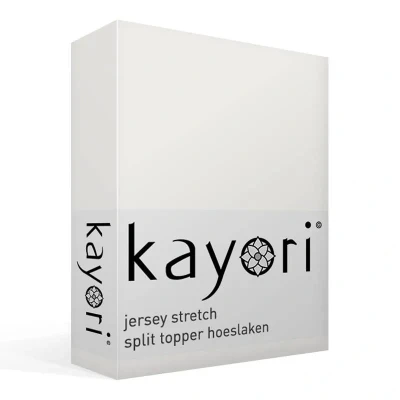 Afbeelding van Kayori Shizu Splittopper hoeslaken stretch Jersey Offwhite 180/200 220 180/200,180/210,180/220 (Kleur: Offwhite)