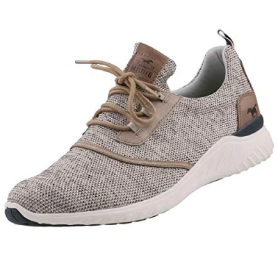 Afbeelding van Mustang Sneakers laag beige, Heren, Maat: 43, Beige Hoogwaardig imitatieleer