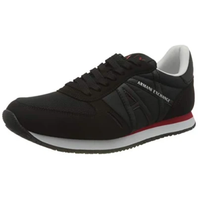 Image de Armani Exchange Homme Basket Logo Rio Side, Noir, 43 EU