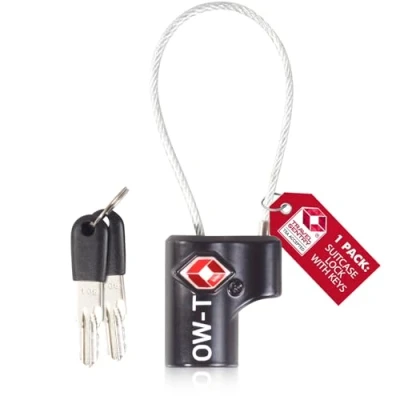 Afbeelding van OW Travel TSA kabelslot voor koffer sleutelslot Bagage kluisje opslag tent camping hangslot USA Reisaccessoires:TSA bagagesleutelslot TSA007