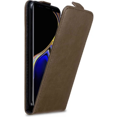 Afbeelding van Cadorabo Hoesje geschikt voor Samsung Galaxy NOTE 9 in KOFFIE BRUIN Beschermhoes flip design Case Cover met magnetische sluiting