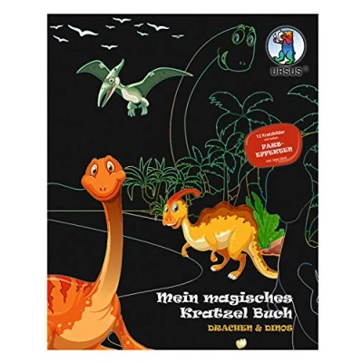 Afbeelding van URSUS 24530002F Mijn toverboek Draak en Dinos 21 x 26 cm