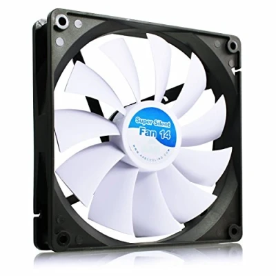 Afbeelding van AABCOOLING Super Silent Fan 14 140 mm, ventilator voor pc behuizing, stil en efficiënt, met 4 anti vibratiepads, 12 V, ventilatie, cm, PC, 8,6 dB (A), 80 m3/h