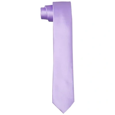 Afbeelding van DonDon Handgemaakte stropdassen voor heren, zijdelook, 6 cm, Lila.